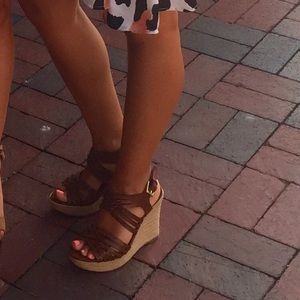 Guess brown wedges